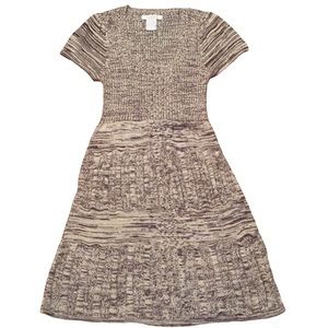 Charlotte Russe Gray Scoop Neck Knit Sweater Dress